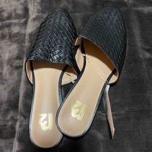 NWT Black slip on shoes